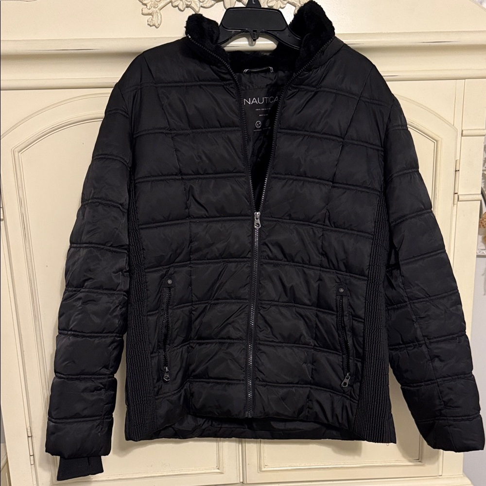 Nautica Quilted Black Jacket XXL